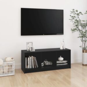 POOD24 Тумба под ТВ, черный, 104x33x41 см, массив сосны