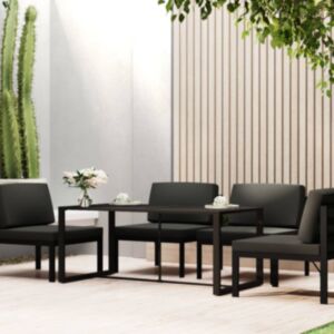Pood24 õue söögilaud, antratsiithall, 120x60x66 cm alumiinium