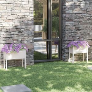 Ящик для садовых растений POOD24, 2 шт., белый 70x31x70 см, прочная сосна