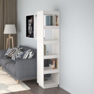 POOD24 книжный шкаф/перегородка, белый, 40x35x167 см, массив сосны