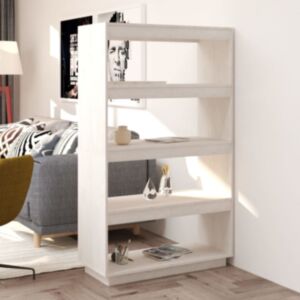 POOD24 книжный шкаф/перегородка, белый, 80x35x135 см, массив сосны