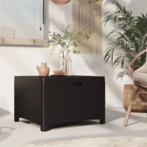 Pood24 aia hoiukast, 60 x 54 x 41 cm, PP rotang, grafiithall