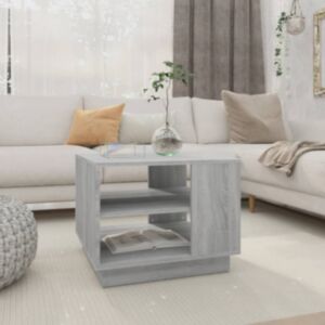 Pood24 kohvilaud, hall Sonoma tamm, 55 x 55 x 43 cm, puitlaastplaat