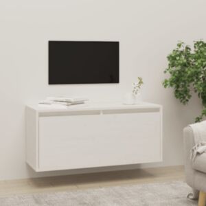 POOD24 Навесной шкаф белый 80x30x35 см, дерево сосна