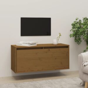 POOD24 Навесной шкаф медово-коричневый 80x30x35 см, дерево сосна