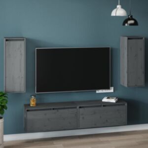 POOD24 Навесные шкафы, 2 шт, серые, 30x30x80 см, сосна