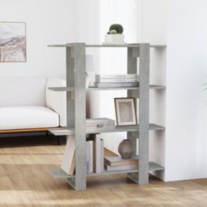 Книжный шкаф POOD24/перегородка, бетонный зал, 100x30x123,5 см
