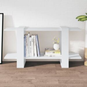 Pood24 raamatukapp, valge, 100x30x51 cm, tehispuit