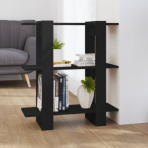 Книжный шкаф/разделитель POOD24, черный, 80x30x87 см