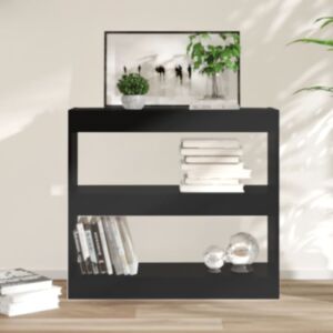 POOD24 книжный шкаф/перегородка, черный, 80x30x72 см