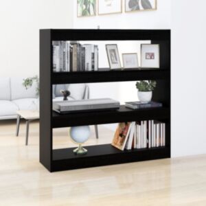 POOD24 книжная полка/разделитель комнаты, черный, 100x30x103 см