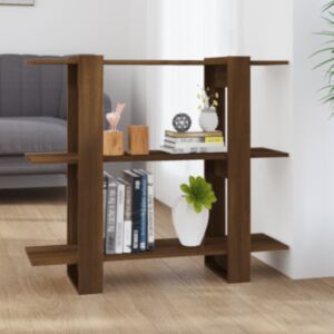 Книжная полка/разделитель комнаты Pood24, коричневый дуб, 100x30x87 см