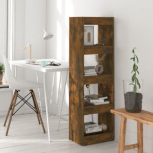 Книжная полка/разделитель Pood24, копченый дуб, 40x30x135 см