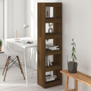 Книжная полка/разделитель комнаты Pood24, коричневый дуб, 40x30x166 см