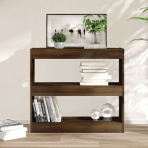 Pood24 книжная полка/перегородка, коричневый дуб, 80x30x72 см