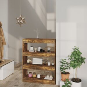 Книжная полка/разделитель комнаты Pood24, копченый дуб, 80x30x103 см, искусственное дерево