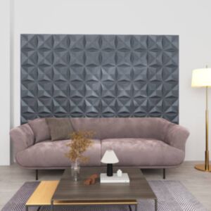 Pood24 3D seinapaneelid, 24 tk, 50x50 cm, origamihall, 6 m²