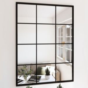 Pood24 seinapeegel, must, 80 x 60 cm, metall