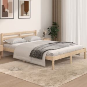 810410 Pood24 Bed Frame Solid Wood Pine 140x190 cm
