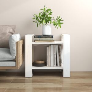 Книжная полка/разделитель комнаты Pood24, белый, 60x35x57 см, массив сосны