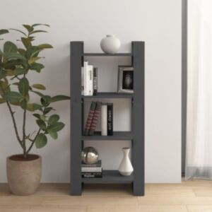 Pood24 книжная полка/разделитель комнаты, серый, 60 x 35 x 125 см, сосна