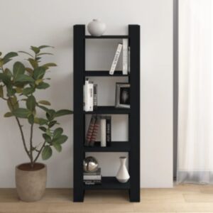 Pood24 книжная полка/перегородка, черный, 60 x 35 x 160 см, сосна