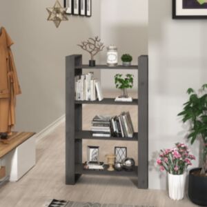 Pood24 книжная полка/перегородка, серый, 80 x 35 x 125 см, сосна