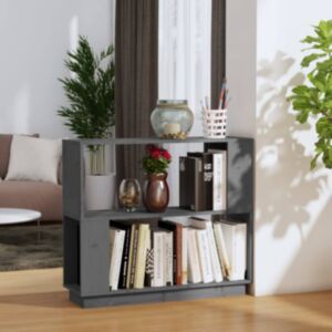 Pood24 книжная полка/перегородка, серый, 80 x 25 x 70 см, сосна