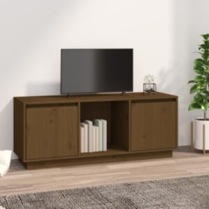 Pood24 Тумба под ТВ, медово-коричневый, 110,5 x 35 x 44 см, дерево сосна