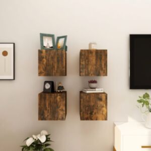 Pood24 Тумбы под ТВ настенные 4 шт, 30,5x30x30 см