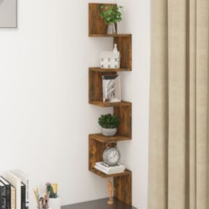 Pood24 seina nurgariiul, suitsutatud tamm, 20x20x127,5 cm, tehispuit