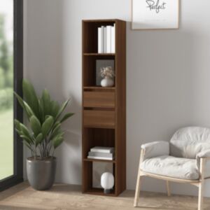 Книжный шкаф Pood24, коричневый дуб, 36 x 30 x 171 см, искусственное дерево