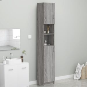 Pood24 vannitoakapp, hall Sonoma tamm, 32 x 25,5 x 190 cm, tehispuit