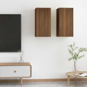 Pood24 telerikapid 2 tk, pruun tamm, 30,5 x 30 x 60 cm, tehispuit