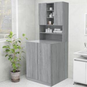 Pood24 pesumasinakapp, hall Sonoma tamm, 70,5 x 25,5 x 90 cm