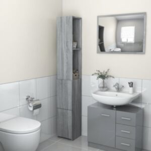 Pood24 vannitoakapp, hall Sonoma tamm, 25 x 25 x 170 cm, tehispuit