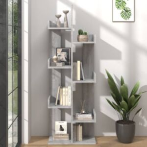 Стеллаж Pood24, 48 x 25,5 x 140 см, дуб сонома серый, искусственное дерево