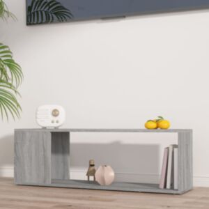 Тумба под ТВ Pood24, дуб Сонома серый, 100 x 24 x 32 см, искусственное дерево