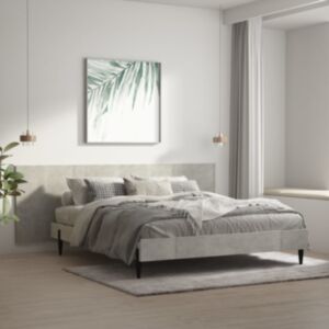 Pood24 seinale kinnitatav voodipeats, betoonhall, 240x1,5x80 cm