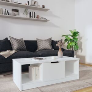 Pood24 kohvilaud, valge, 102x50x36 cm, tehispuit