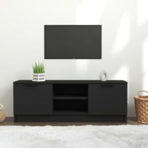 Тумба под ТВ Pood24, черный, 102x35x36,5 см, искусственное дерево