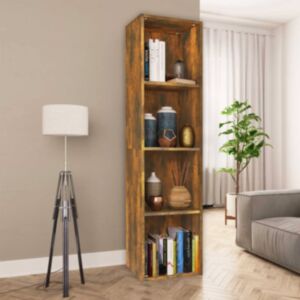 Книжная полка/разделитель Pood24, копченый дуб, 36x30x143 см, искусственное дерево