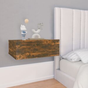 Тумба прикроватная Pood24, копченый дуб, 40 x 30 x 15 см, искусственное дерево
