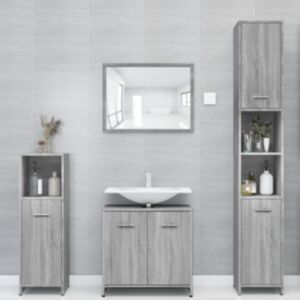 Pood24 vannitoakapp, hall Sonoma tamm, 30x30x183,5 cm, tehispuit