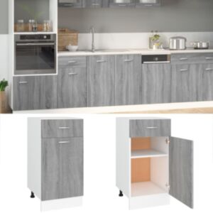 Pood24 alumine köögikapp sahtliga hall Sonoma, 40x46x81,5 cm tehispuit