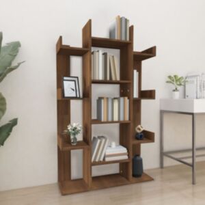 Стеллаж Pood24, дуб коричневый, 86 x 25,5 x 140 см, искусственное дерево