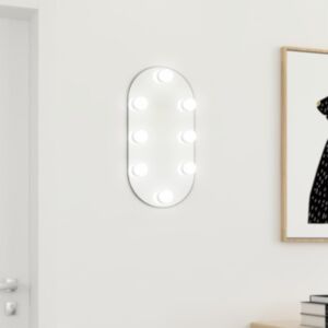 Pood24 peegel LED-tuledega 40x20 cm, klaas, ovaalne