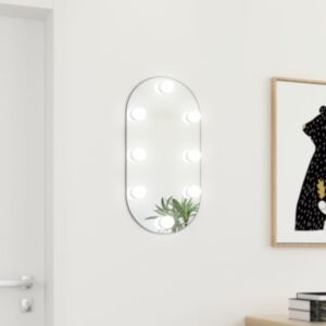 Pood24 peegel LED-tuledega 60x30 cm, klaas, ovaalne