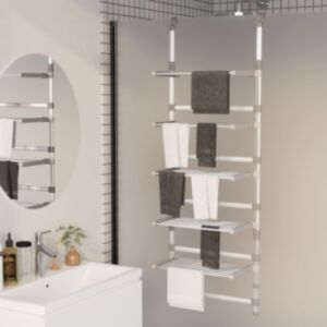 Pood24 5-korruseline rippuv pesukuivatusrest, alumiinium 
