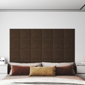 Pood24 seinapaneelid 12 tk, pruun, 30 x 30 cm, kangas, 1,08 m²